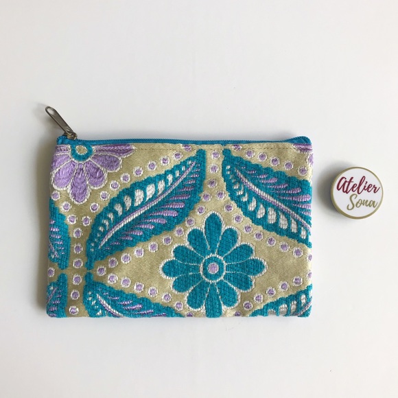 Handmade Floral Moroccan Pouch - Small - Picture 1 of 2